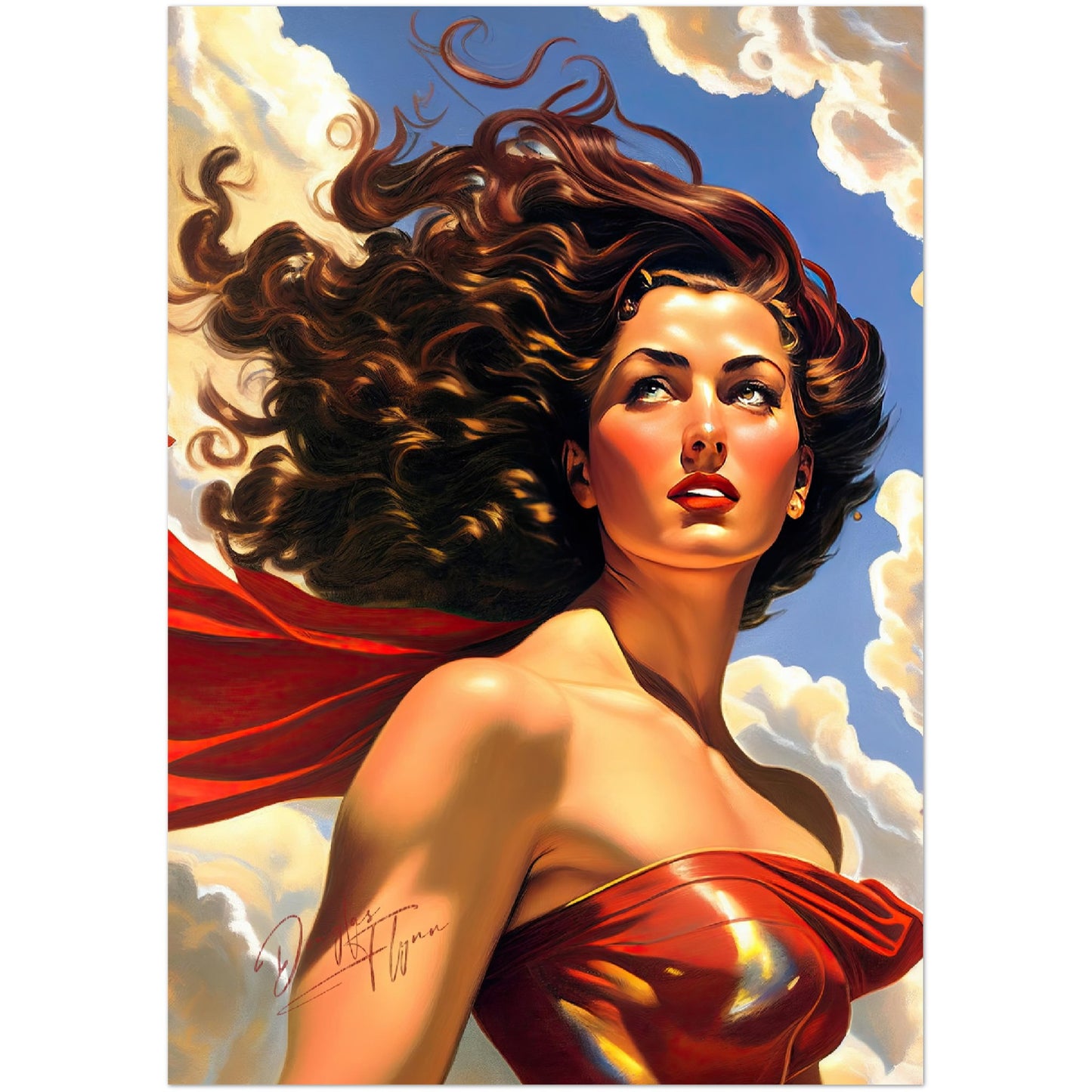 »The Lady In Red« retro poster