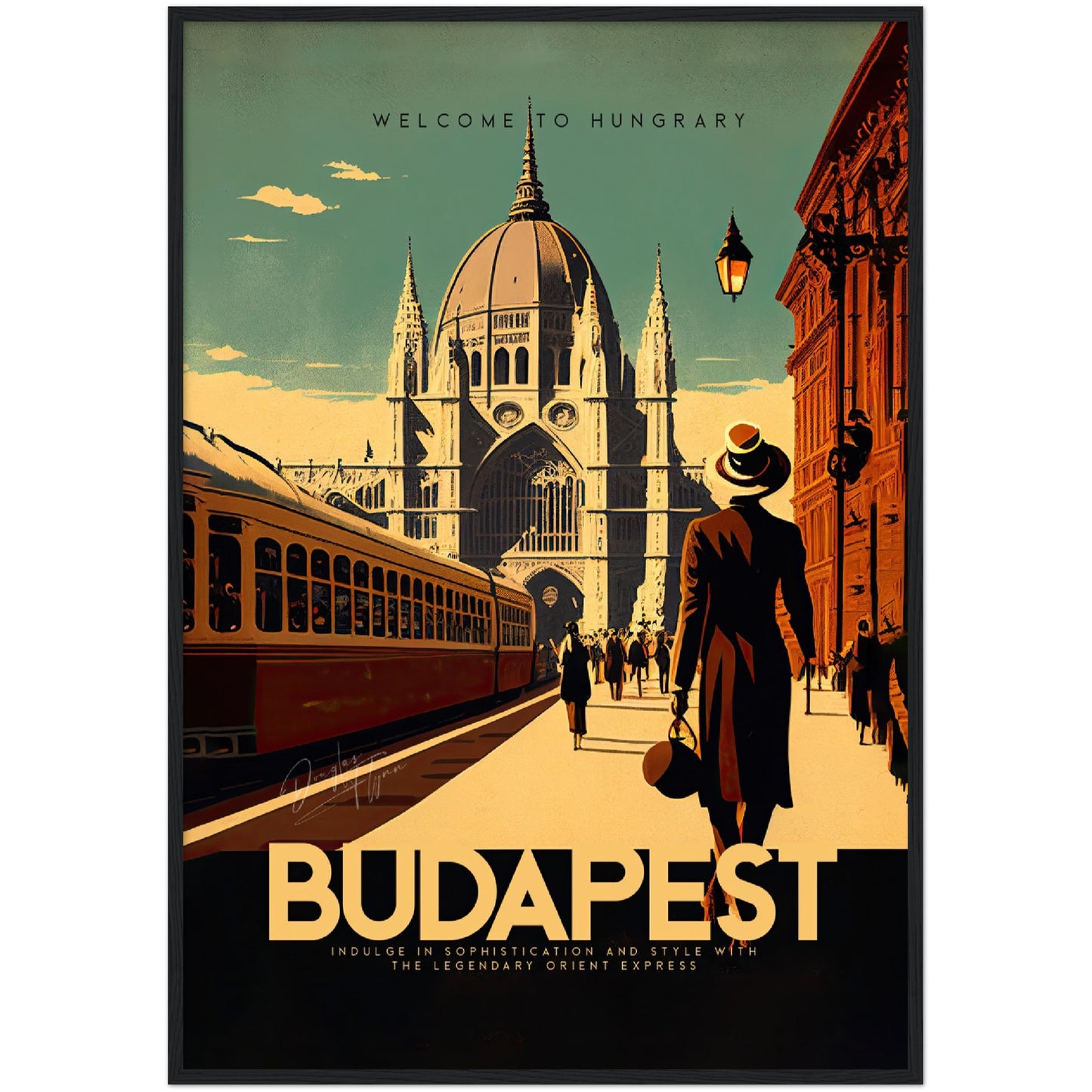 »Budapest, travel poster no 1« retro poster