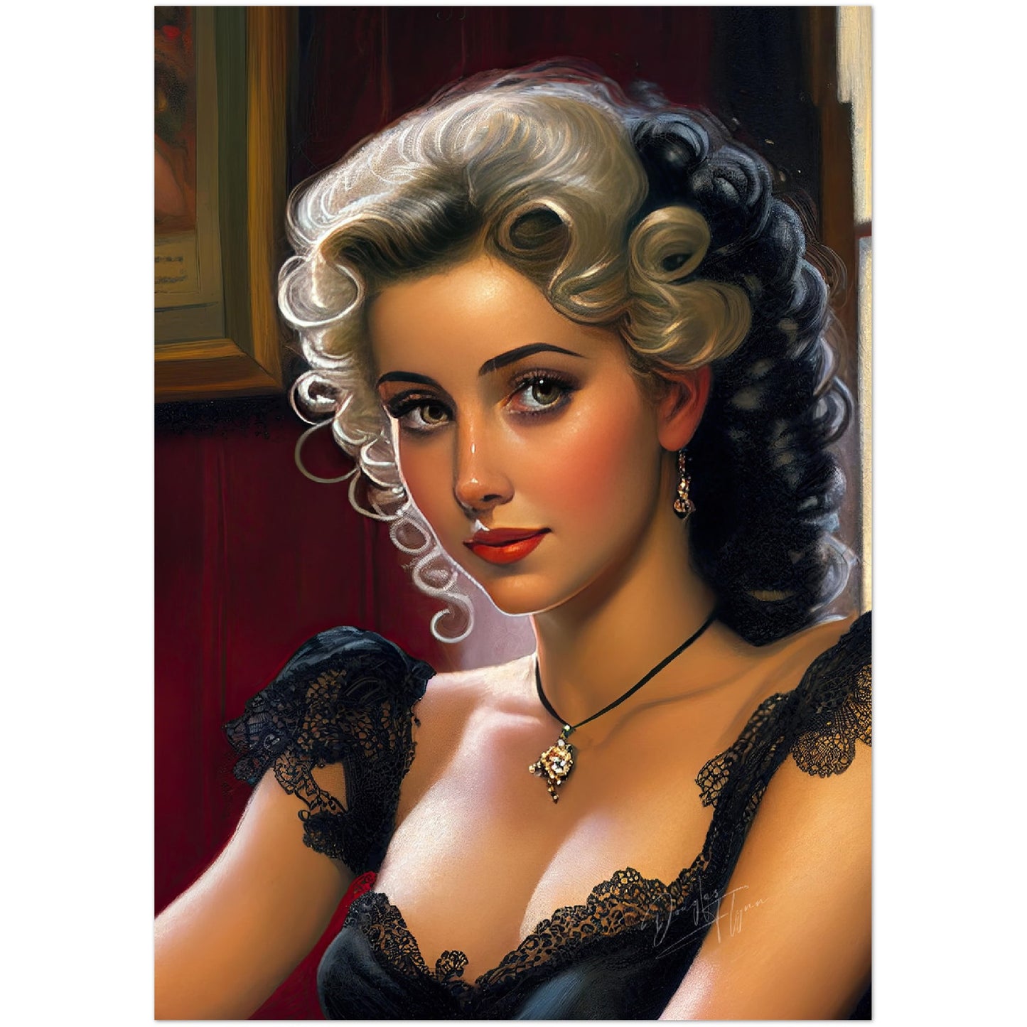 »Sapphire Serenade« retro poster