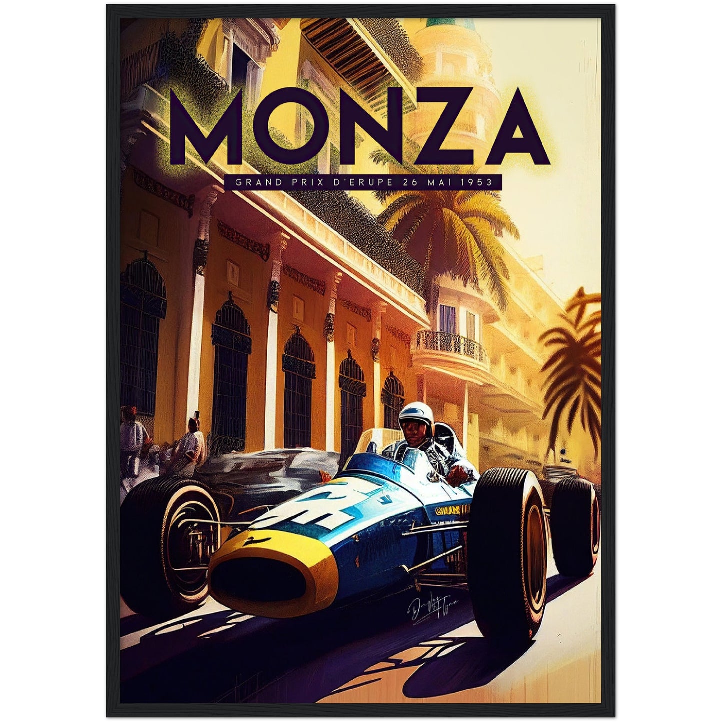 »Revved-Up Retro Racing« retro poster