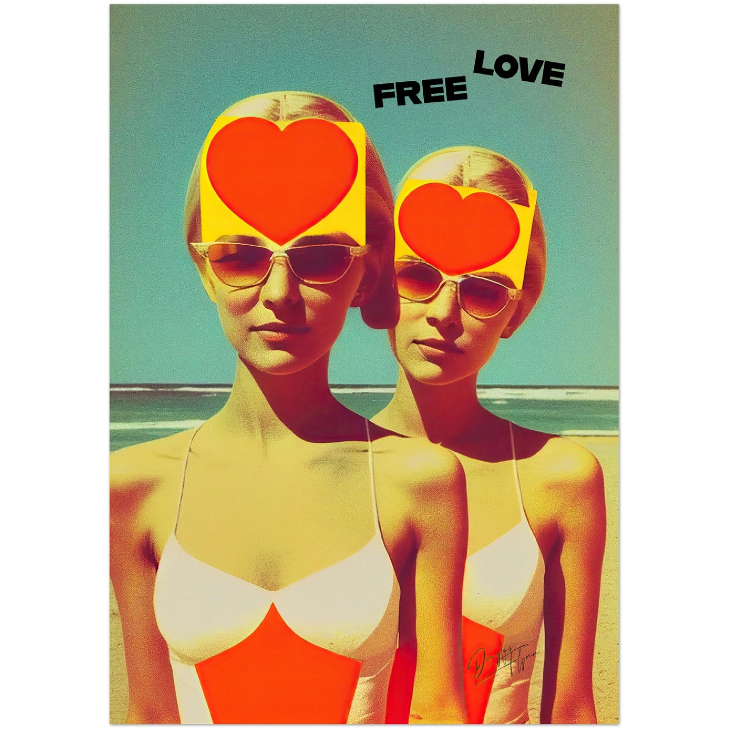 »Free Love«retro poster