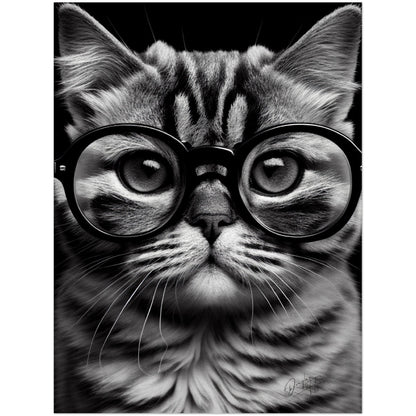 »Purrfect Thinker« retro poster