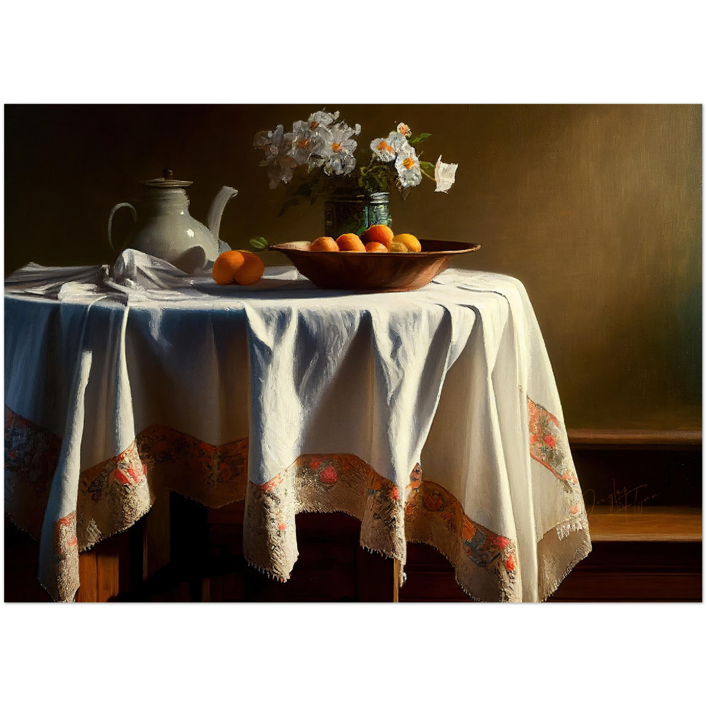 »Romantic meal together« retro poster