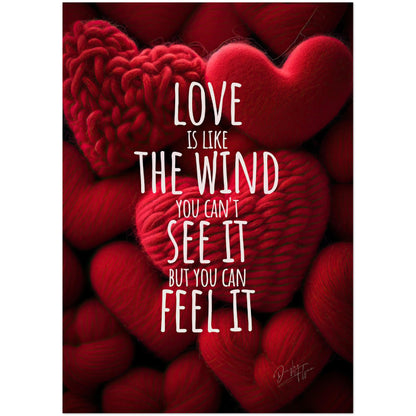 »Love Is Like The Wind« retro poster