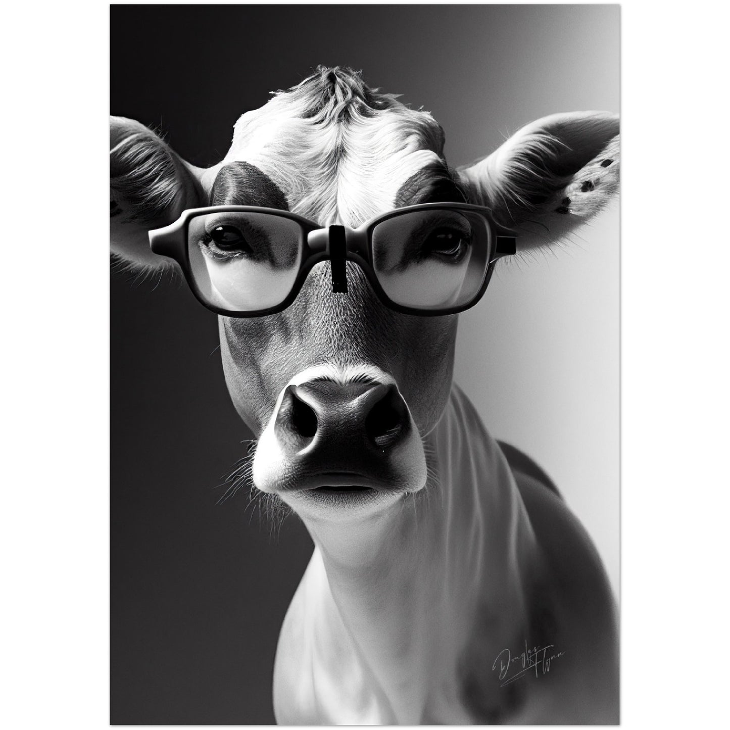 »Brainy Baby Cow« retro poster