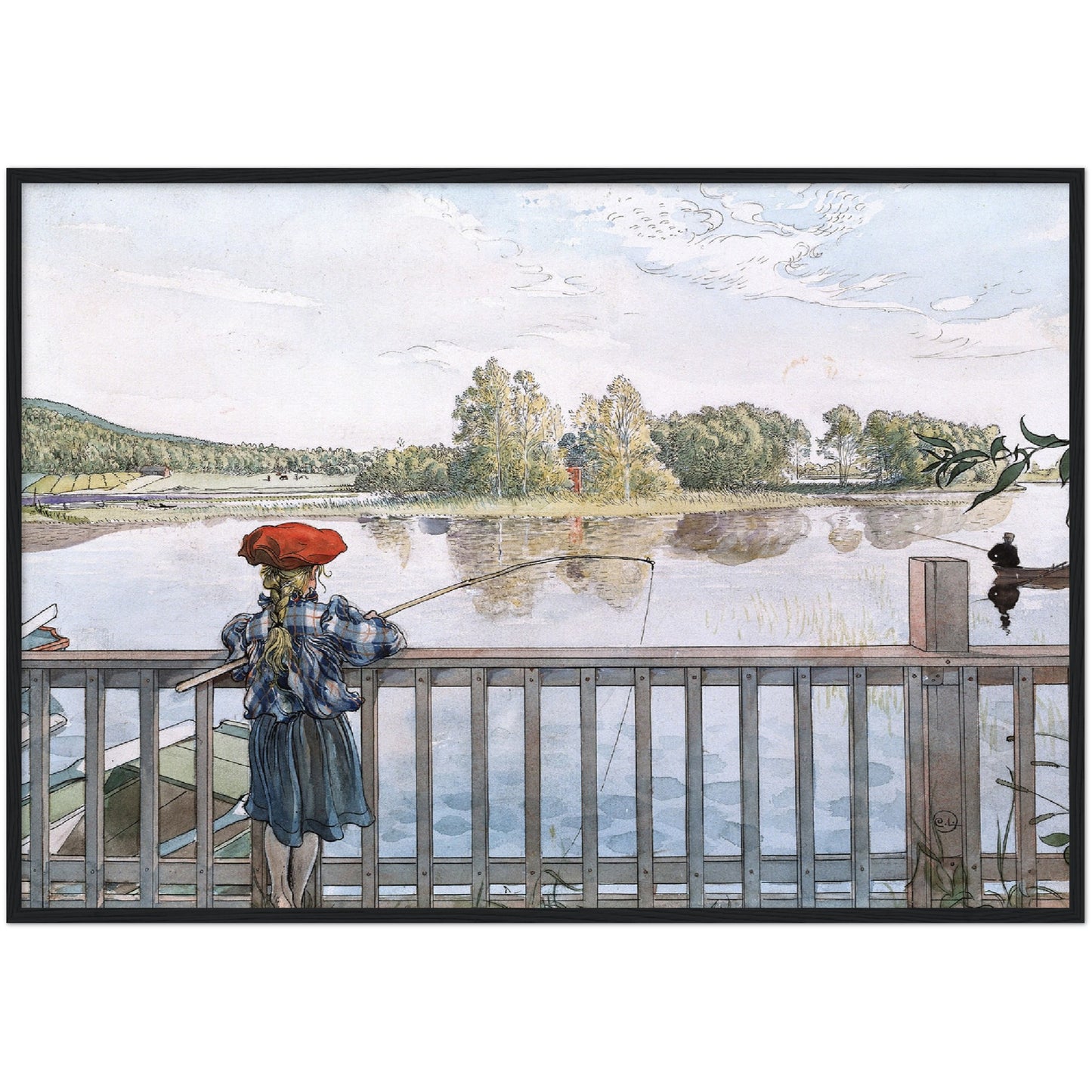 »Lisbeth metar« av Carl Larsson