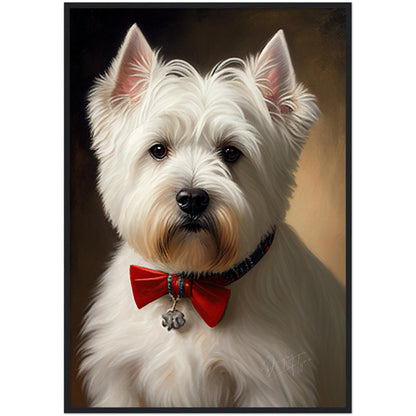 »West Highland White Terrier med rosett«