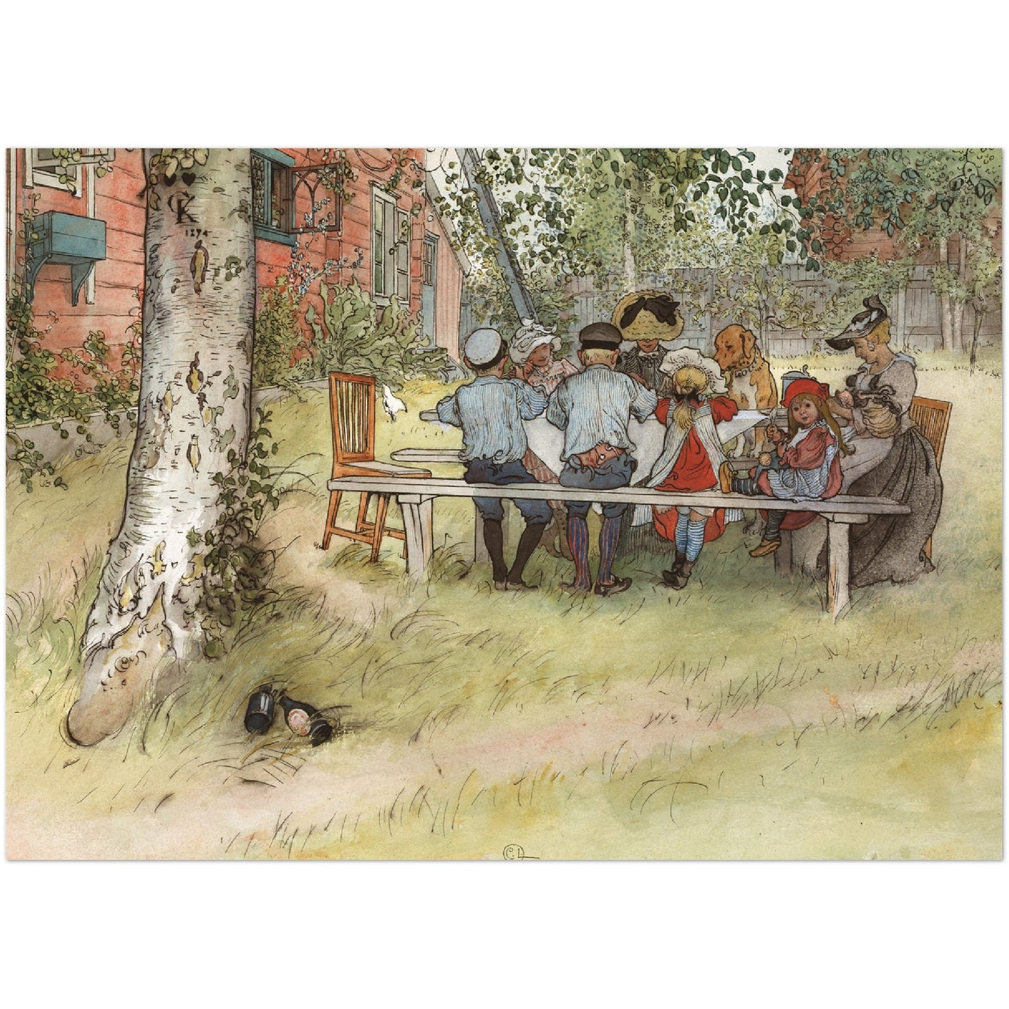 »Frukost under stora björken« av Carl Larsson