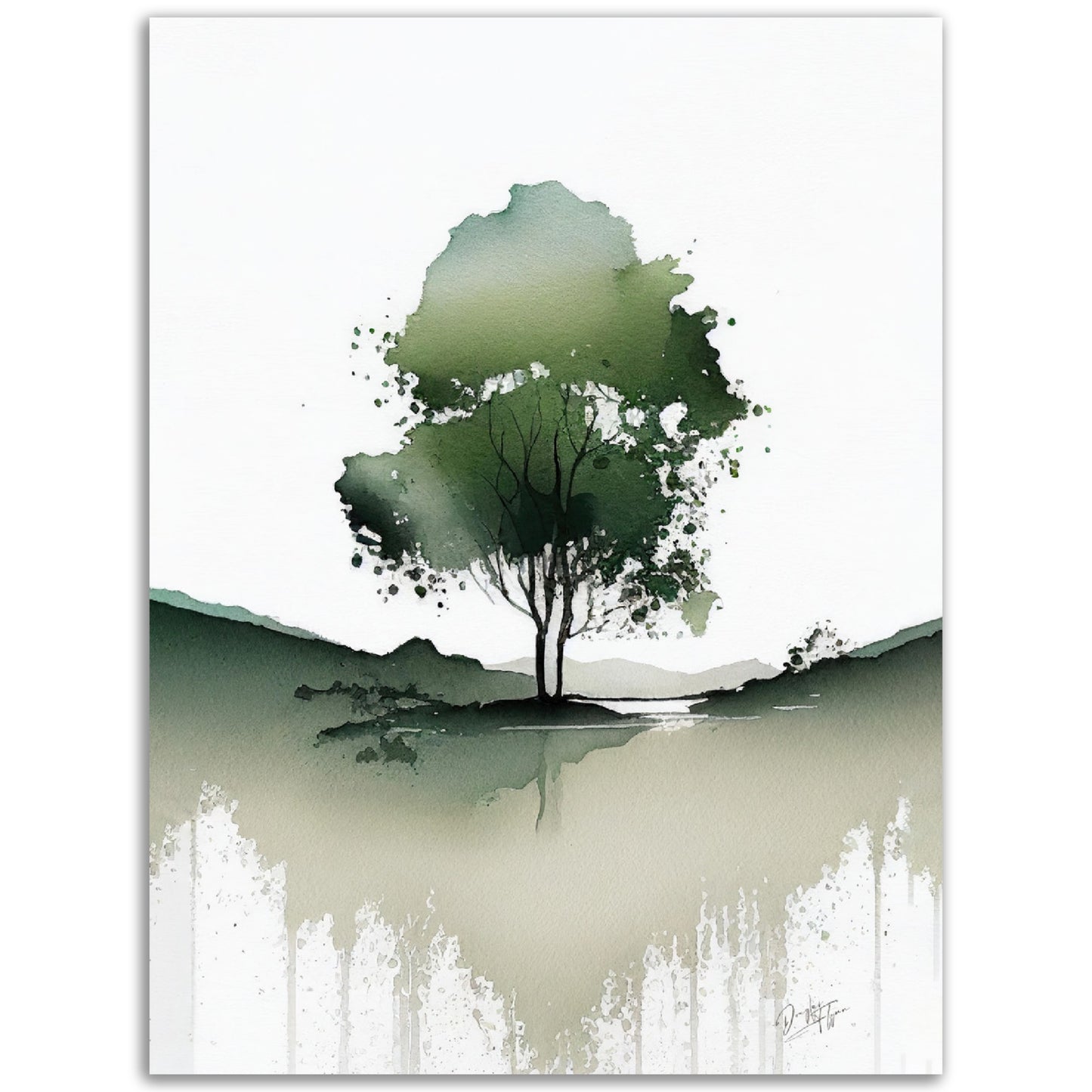 »My Green Trees« retro poster