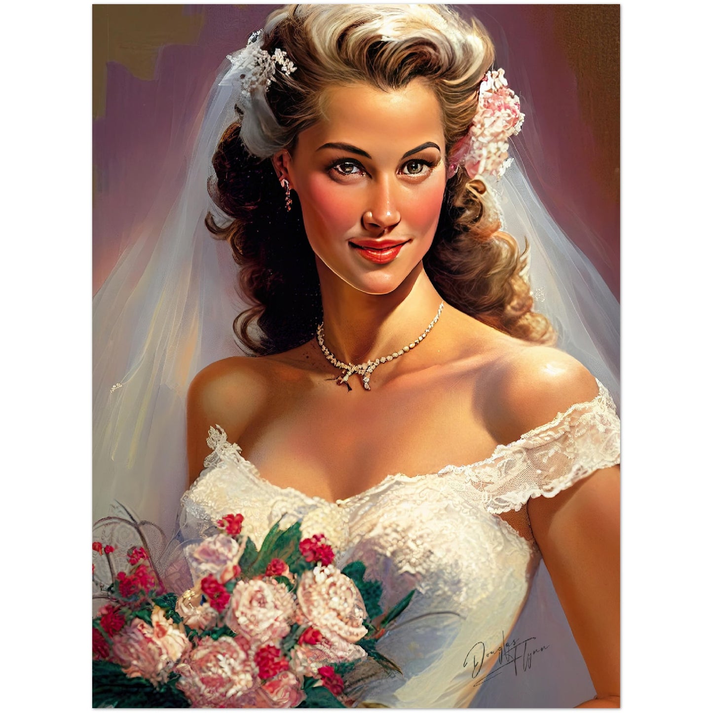 »Vintage Romance for Weddings« retro poster