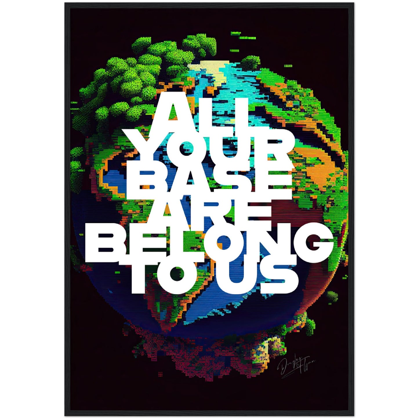 »All Your Base Are Belong To Us« retro poster