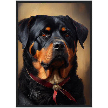 »Rottweiler med rosett«