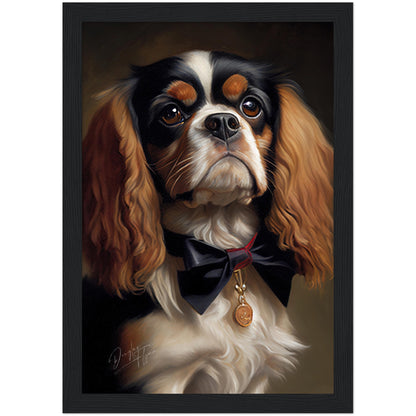 »Cavalier King Charles Spaniel med rosett«