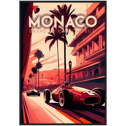 »Burning Rubber in the Past« retro poster