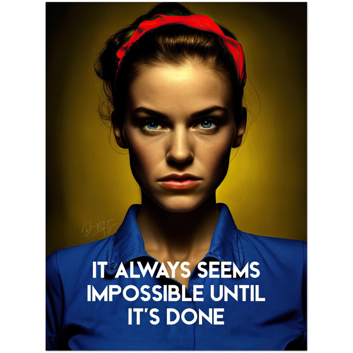 »It Always Seems Impossible« retro poster