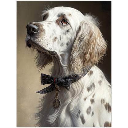 »English Setter med rosett«