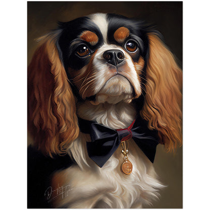 »Cavalier King Charles Spaniel med rosett«