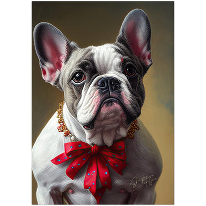 »French Bulldog med rosett«