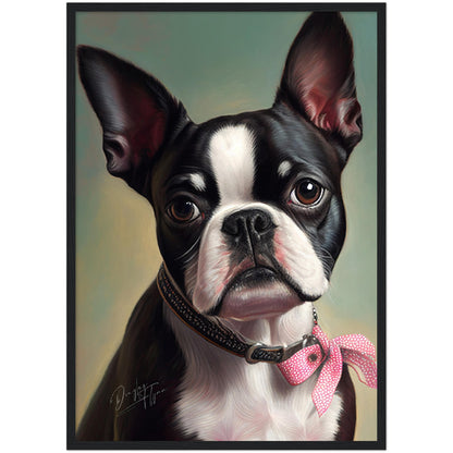 »Boston Terrier med rosett«