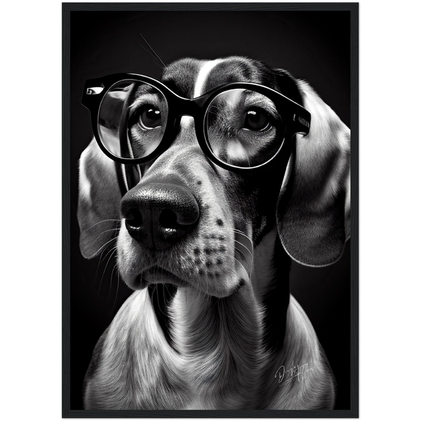 »Pup in Glasses« retro poster
