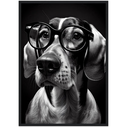 »Pup in Glasses« retro poster
