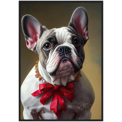 »French Bulldog med rosett«