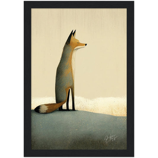 »Fox Lurk and Meditate« retro poster