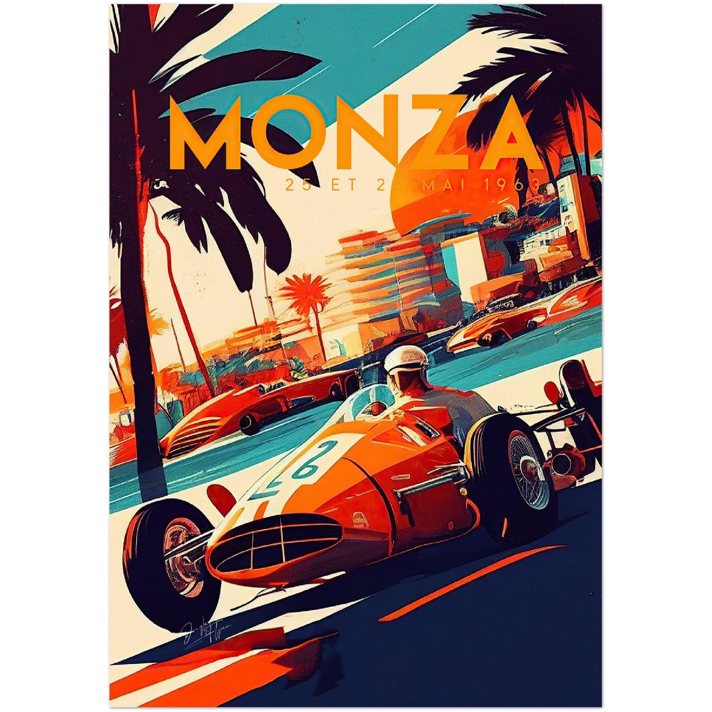 »Untold Stories of Racing« retro poster