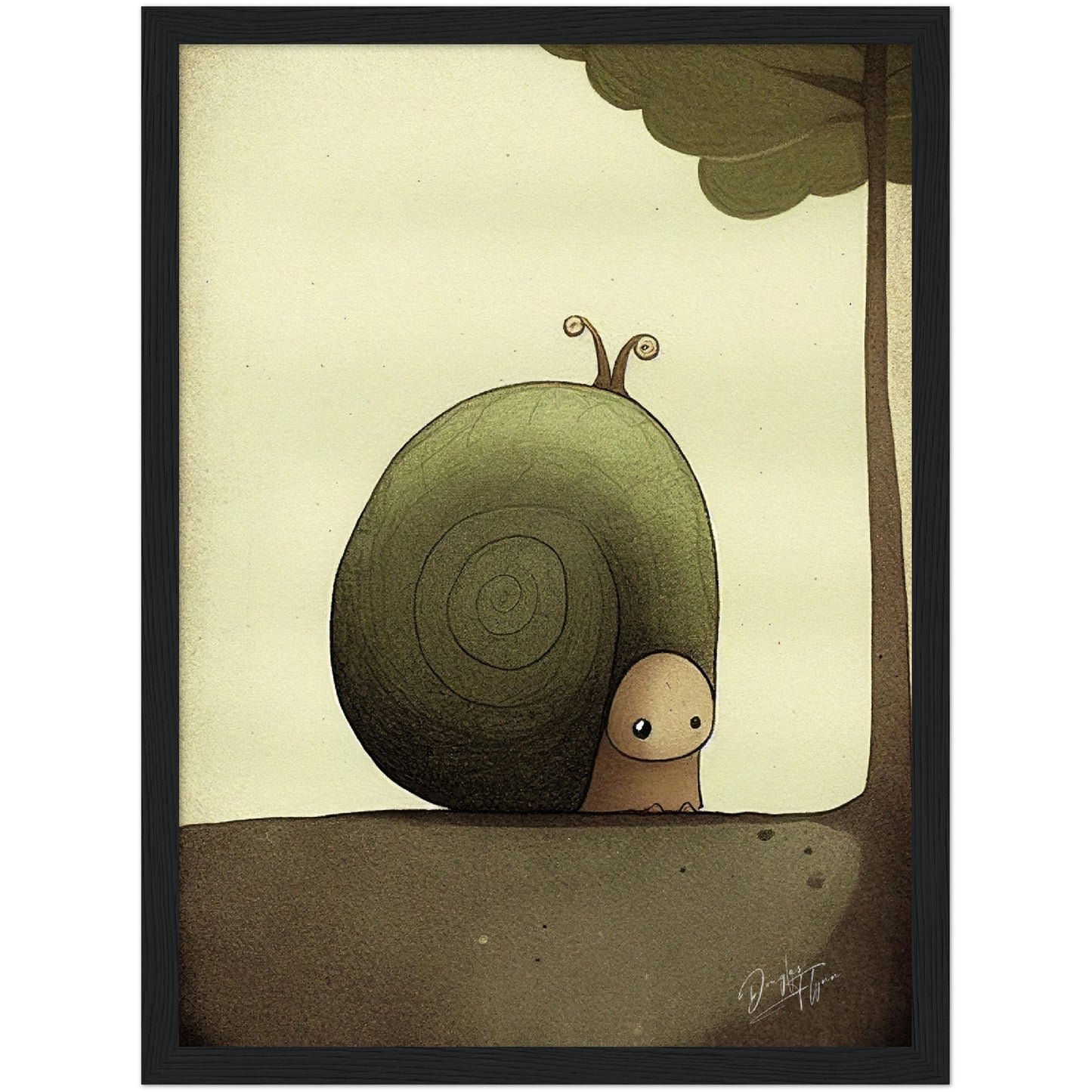 »Snail Pause And Woolgather« retro poster