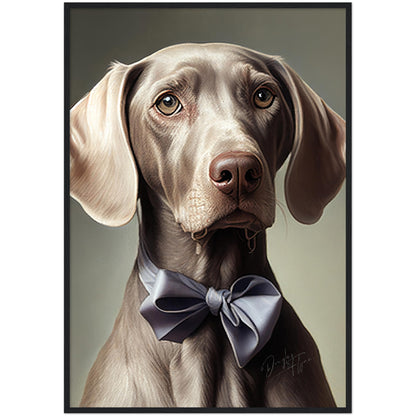 »Weimaraner med rosett«