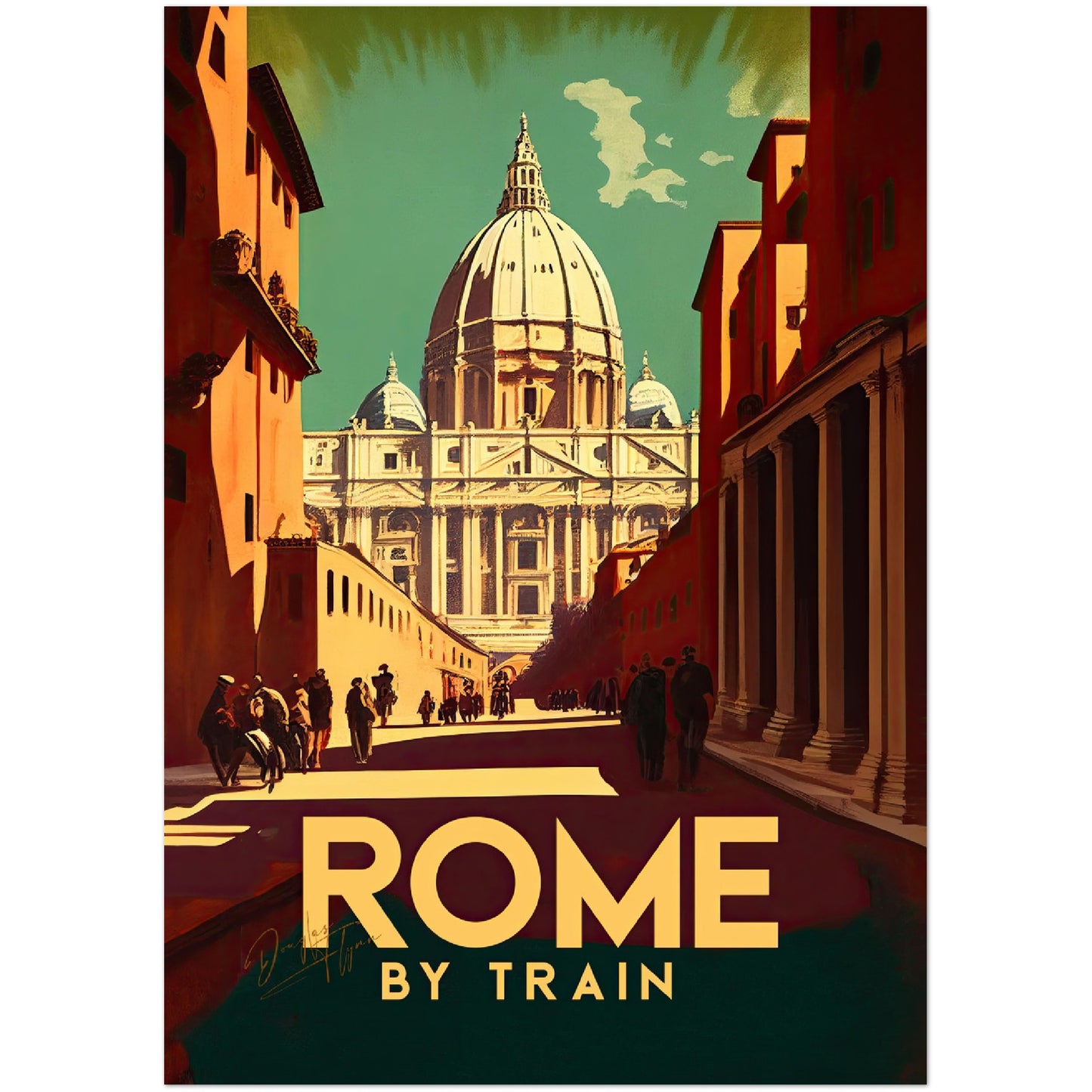 »Rome, travel poster no 4« retro poster
