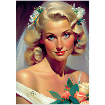 »Elegant Wedding Glamour« retro poster