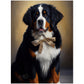 »Berner sennenhund med rosett«