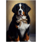 »Berner sennenhund med rosett«