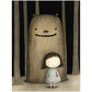 »Fussy Princess And Sulky Troll Playing In The Woods« retro poster