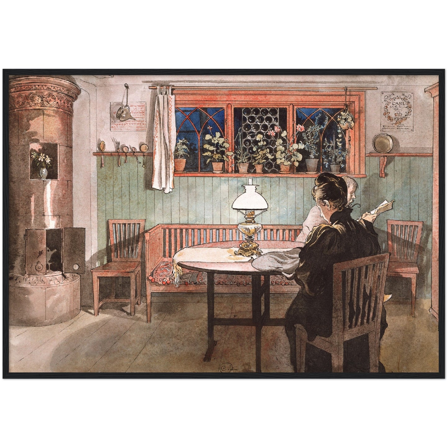 »När barnen lagt sig« av Carl Larsson