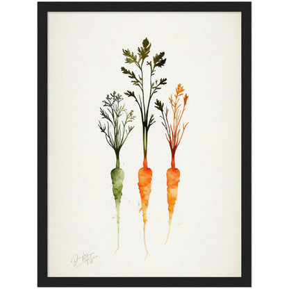 »Carrot Watercolor Wonders« retro poster