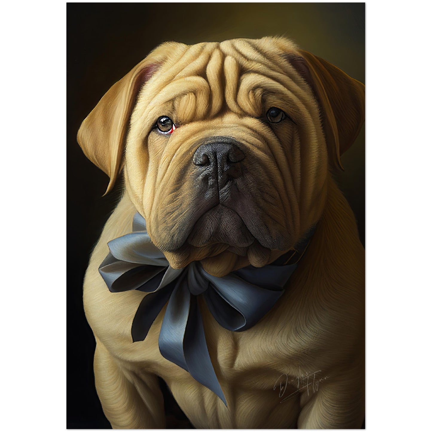 »Shar Pei med rosett«