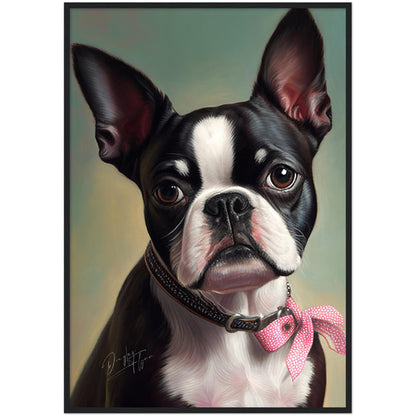 »Boston Terrier med rosett«