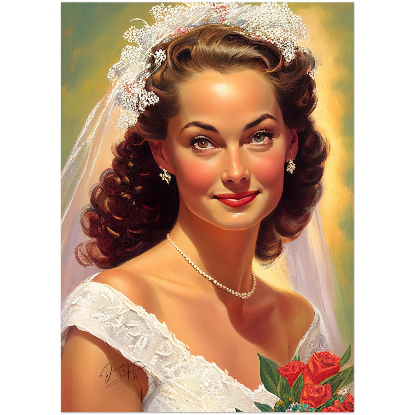 »Wedding Blissful Moments« retro poster