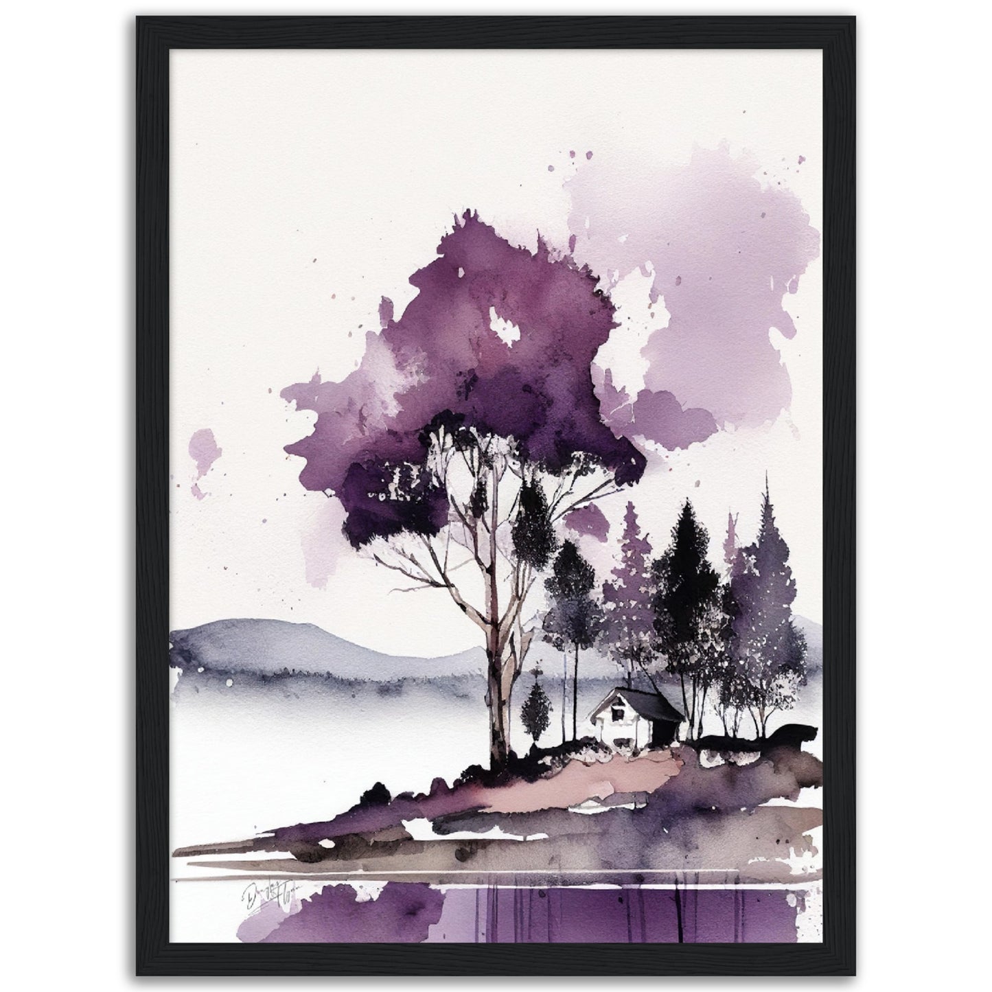 »Purple Serenity« retro poster