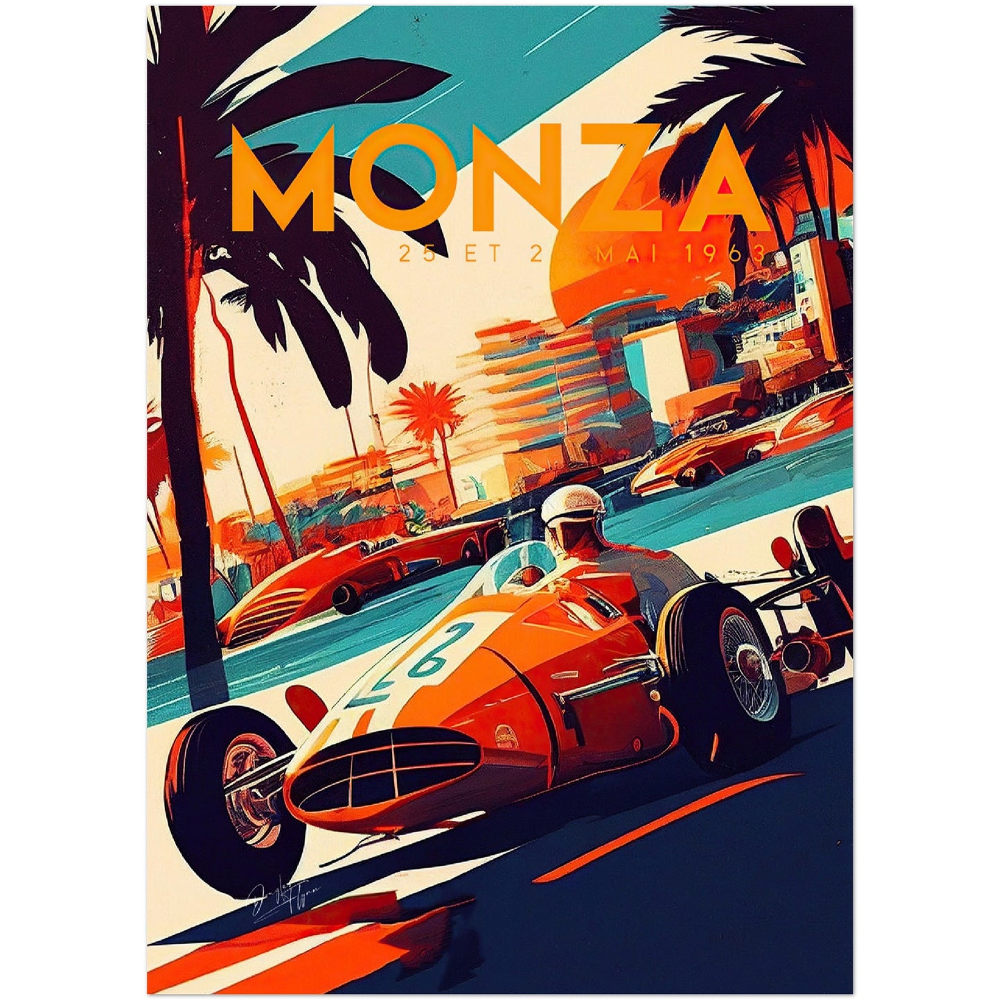 »Untold Stories of Racing« retro poster