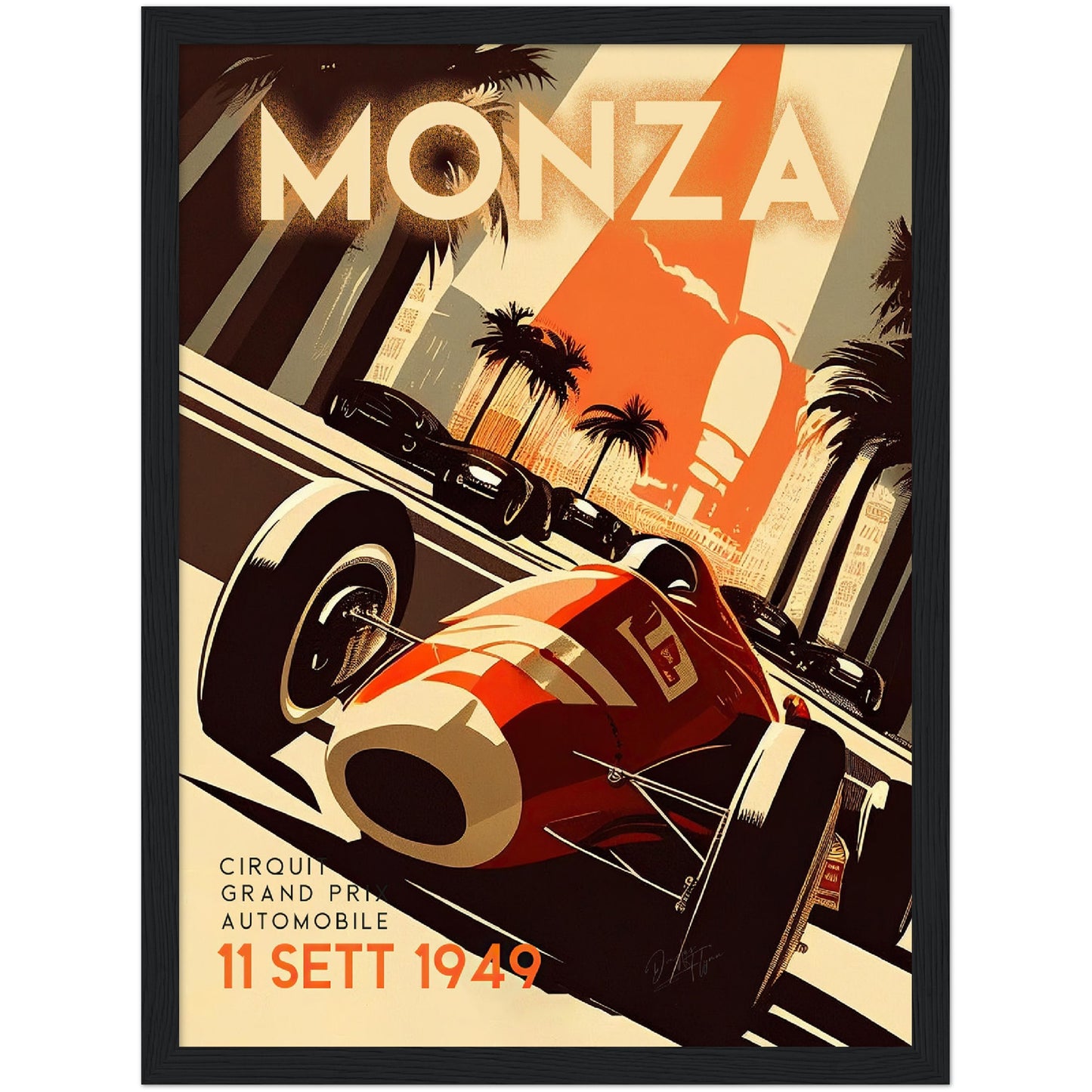 »Classics on the Track« retro poster