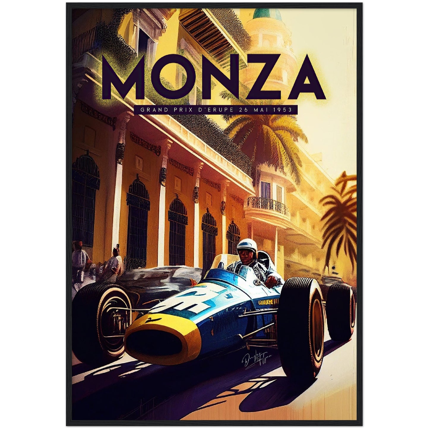 »Revved-Up Retro Racing« retro poster