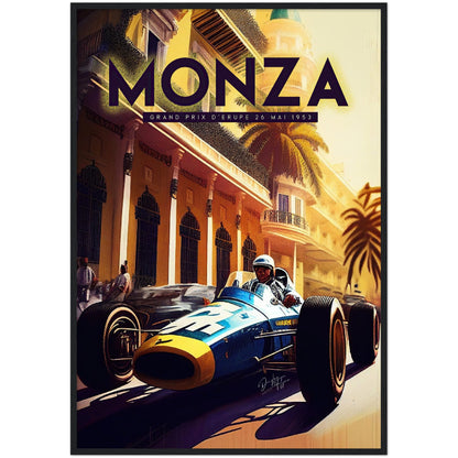 »Revved-Up Retro Racing« retro poster