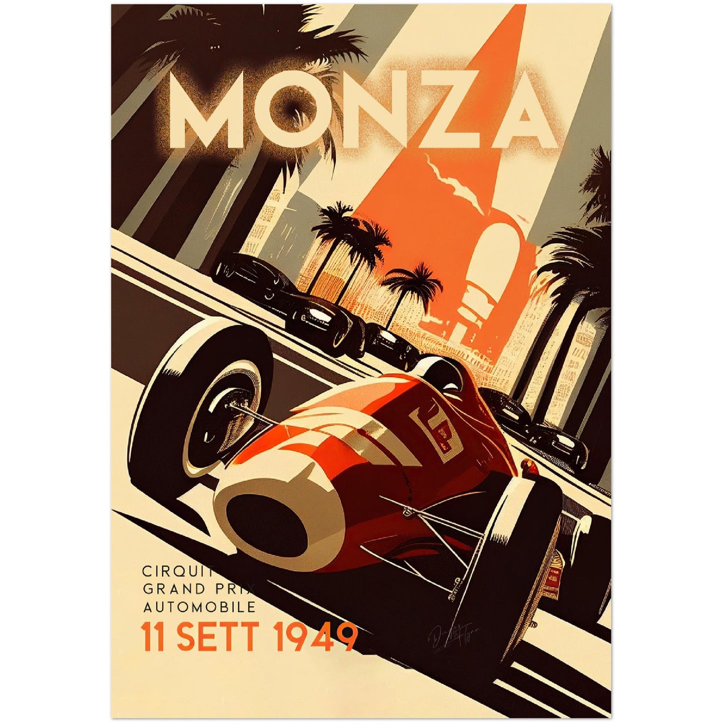 »Classics on the Track« retro poster