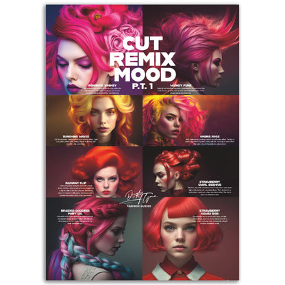 »Cut Remix Mood, pt 1« retro poster