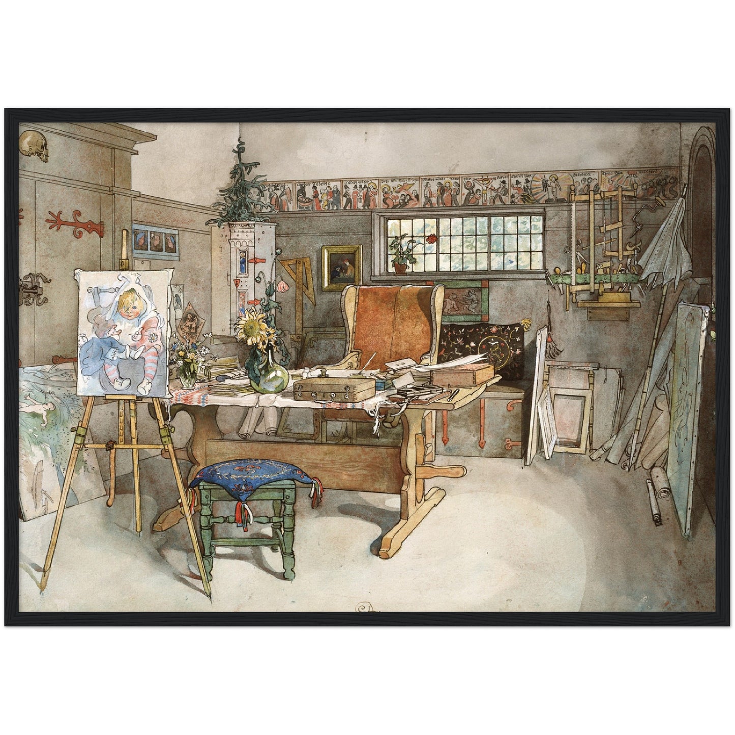 »Ateljén, andra hälften« av Carl Larsson