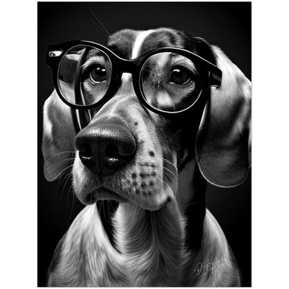 »Pup in Glasses« retro poster
