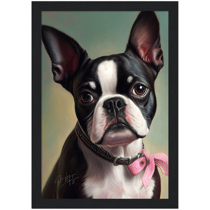 »Boston Terrier med rosett«